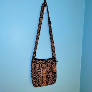 Vera Bradley Brown & Tan Paisley Crossbody Purse